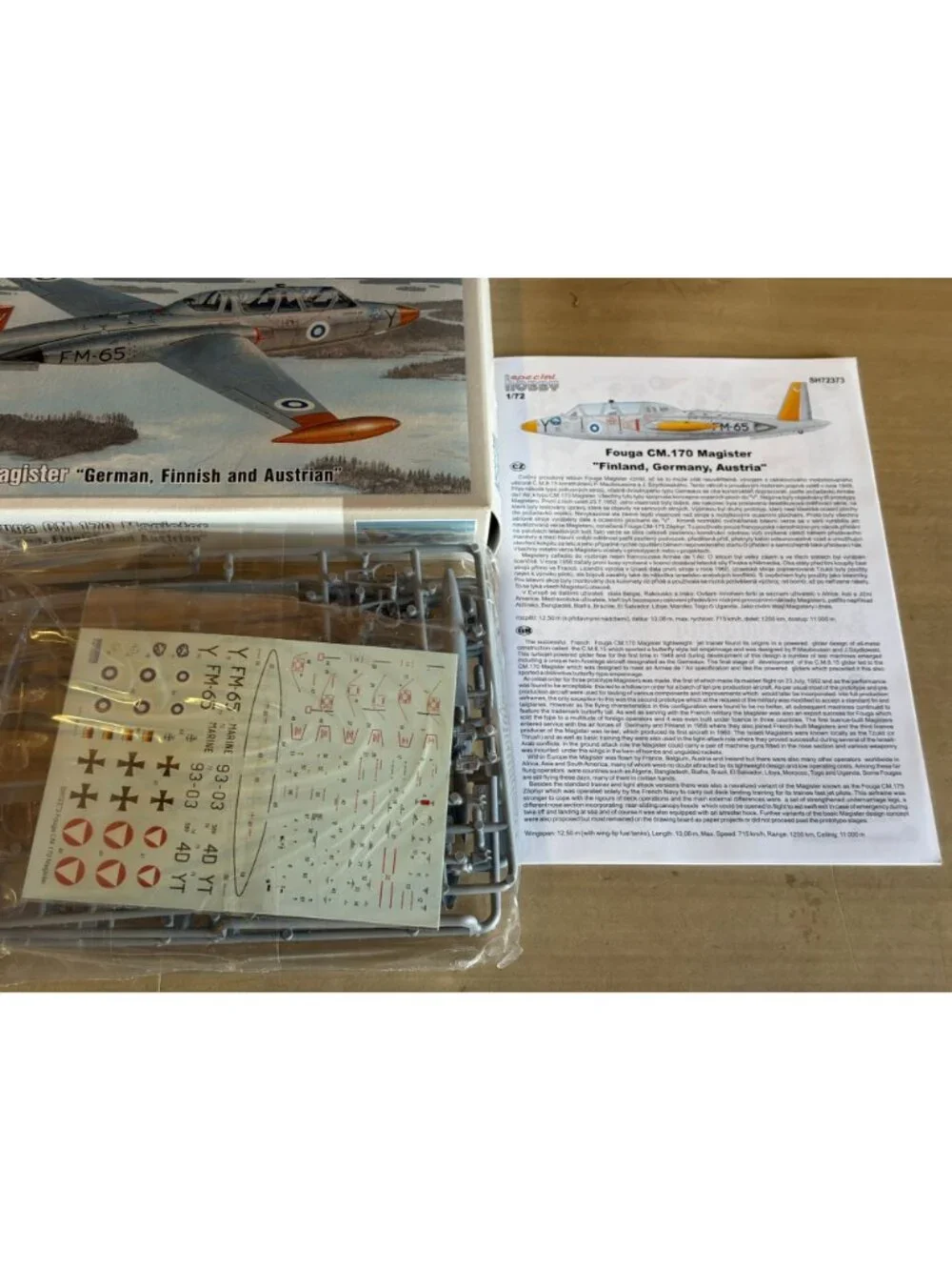Special Hobby 1/72 Fouga CM.170 Magister German, Finnish and Austria Plane Model